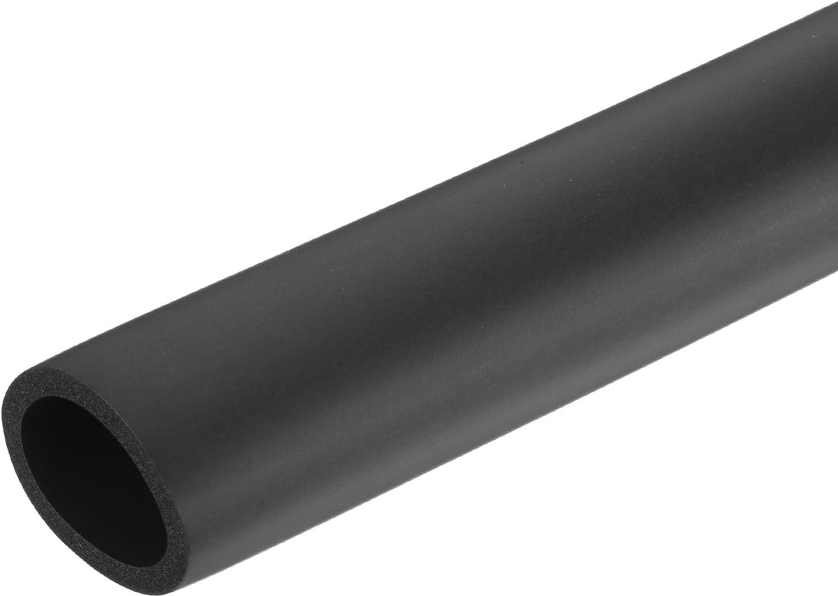 Buisisolatie, schuimrubber, 30 mm ID, 40 mm OD, 0,3 m lengte, antislip, schuimrubberen slang voor fitnessapparaten, gripondersteuning, hoes, fietshandgrepen, stuurgrepen, zwart