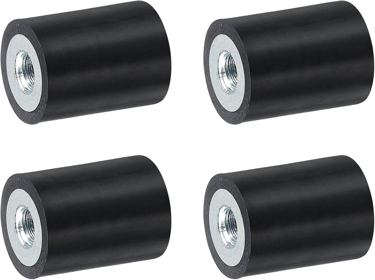 4 stuks 15 x 20 mm M5 schroefdraadbussen, trillingsisolatoren, vervangt antivibratiepads plat Silentblock basisblok