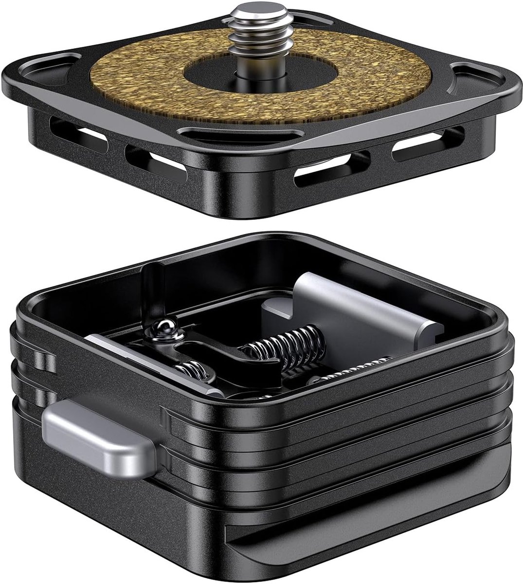 Release Kit QR-plaat, snel installeren en verwijderen kit compatibel met ARCA Interface, 0,2 "& 1 cm Interface Ondersteuning Camera Cage/Stabilizer/Gimbal/Statief