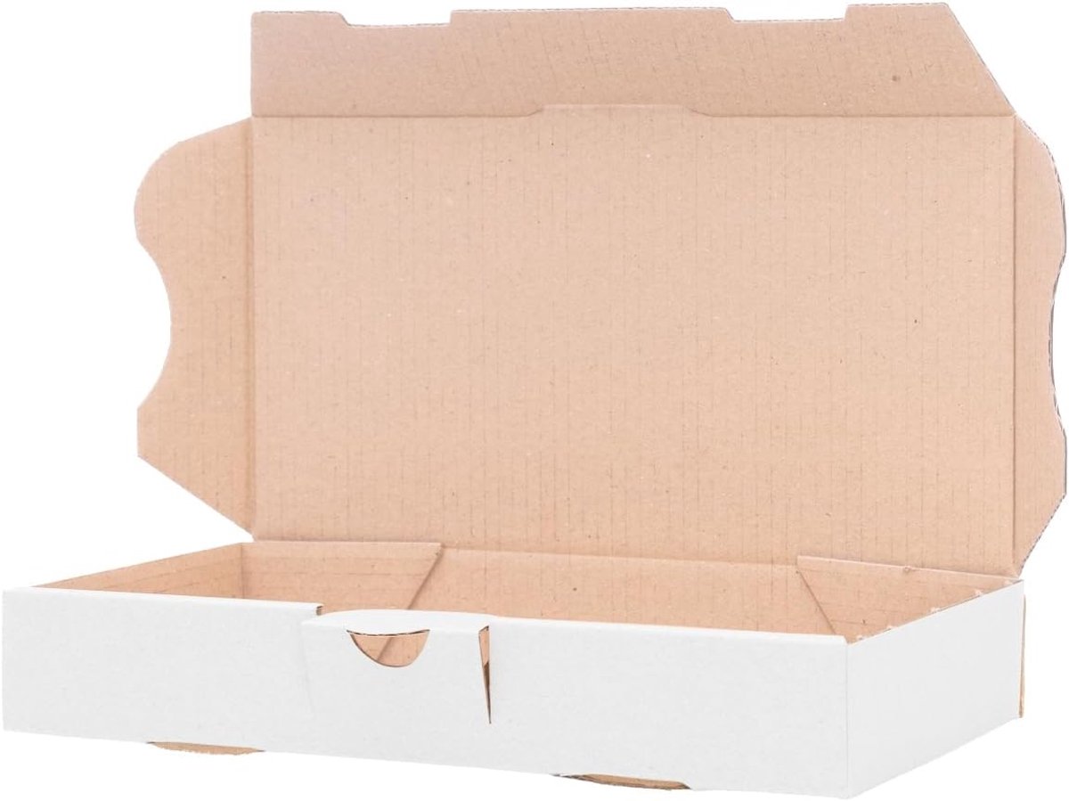 Verpakking Maxi Postdozen 225 x 145 x 35 mm - Wit - Stabiel - Ideaal voor boekenverzending - SnelShoppen