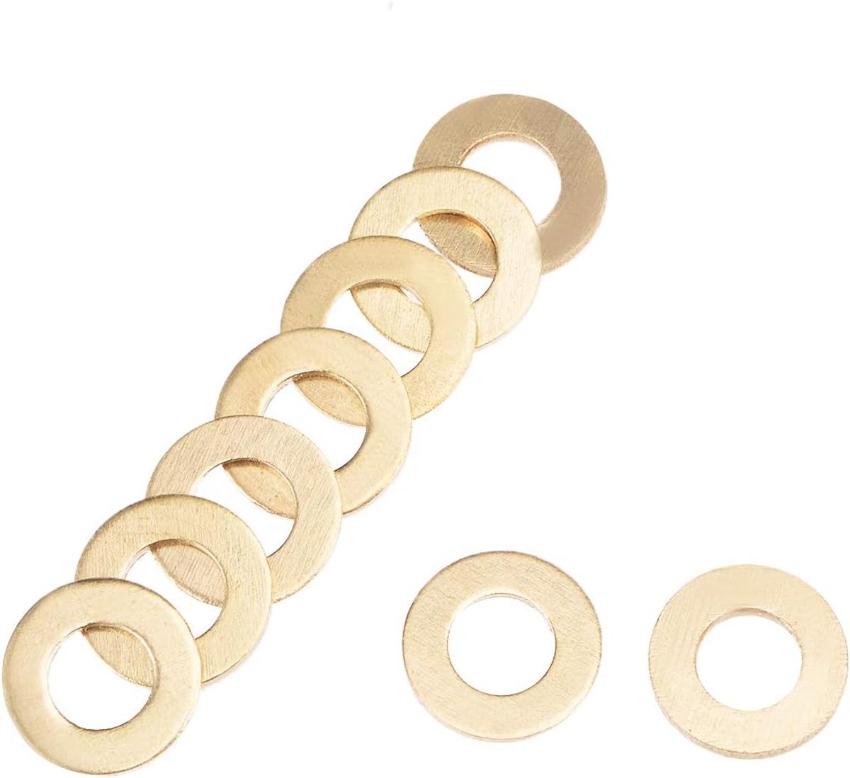 sourcing map 100 stuks 5 mm x 9 mm x 1 mm koper sluitring voor schroevenbouten zwart 100Pcs 6.3mm x 12mm x 1mm