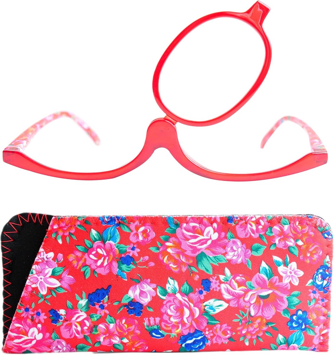 Bril met Flip-Lens, Modieuze Makeup Hulp met GRATIS Etui
