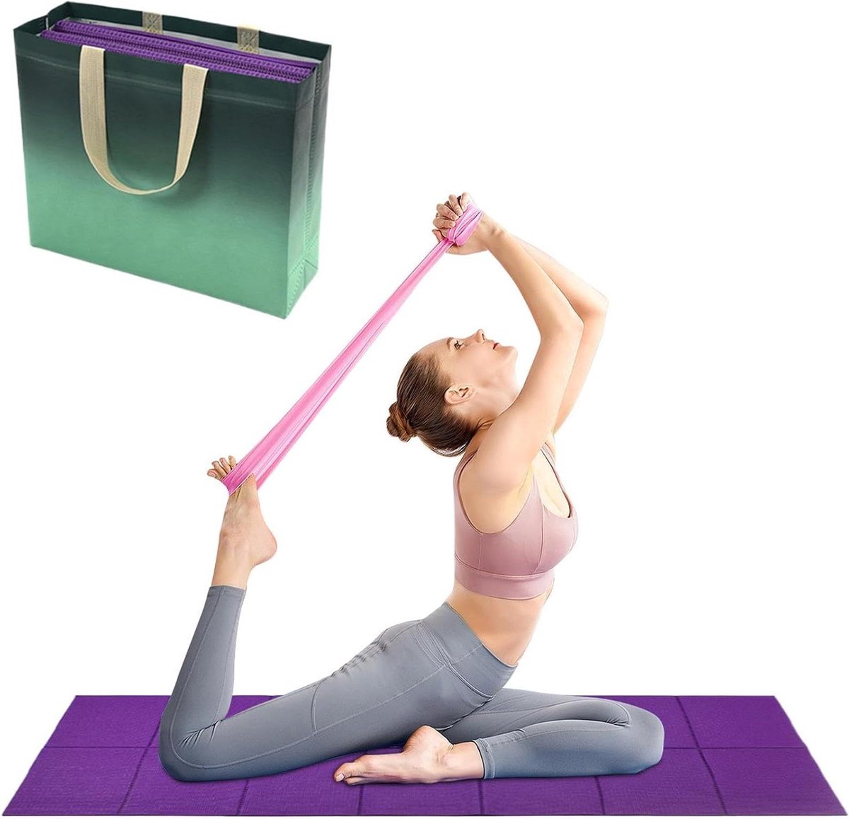 Kampeer Slaapmat - Yogamat Fitnessmat - Outdoor Activiteiten - Onderhoudsvriendelijk Ontwerp - 173x61cm - Violet