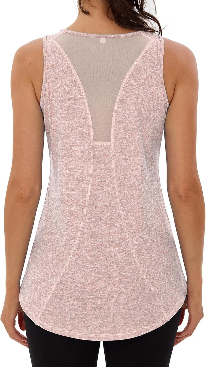 Dames yoga tanktop mesh rug mouwloos sport bovendeel hardlopen fitness functioneel gym activewear tanktop S-3XL