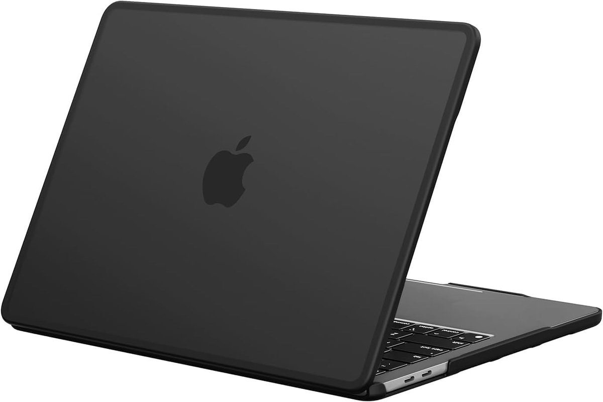 Hoesje voor MacBook Pro 13 inch M2 M1, Zakelijk Frost Zwart | TPU Scheurbestendig Frame Hardshell, Compatibel met Mac Pro 13" 2022-2017, A2338 A2251 A2289 A2159 A1989 A1706 A1708