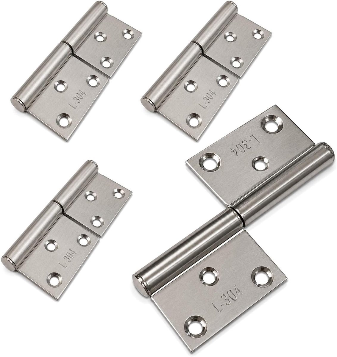 Deurscharnieren 100x70mm - RVS - Vochtbestendig - Geschikt voor binnen en buiten - ShopVlot