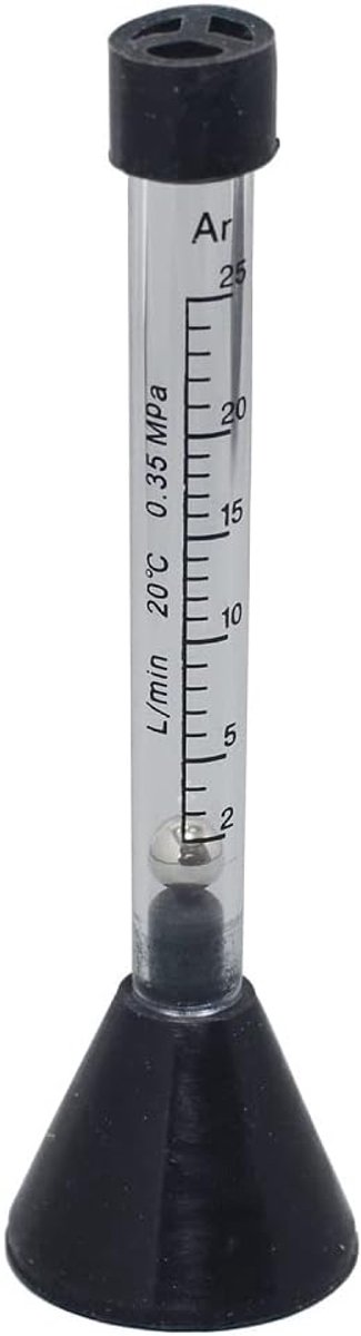 Gasflowmeter voor TIG-lasapparaat - schaal 0-25 liter per minuut - meet nauwkeurig gasstroom - ideaal voor tig-torches - ShopVlot