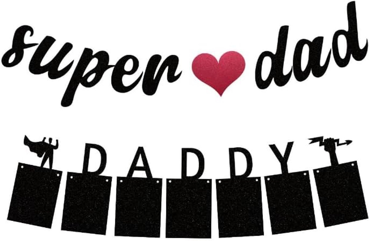 Vaderdagslinger met foto's - hangende decoratie - voor verjaardag - feestelijke sfeer - ShopVlot