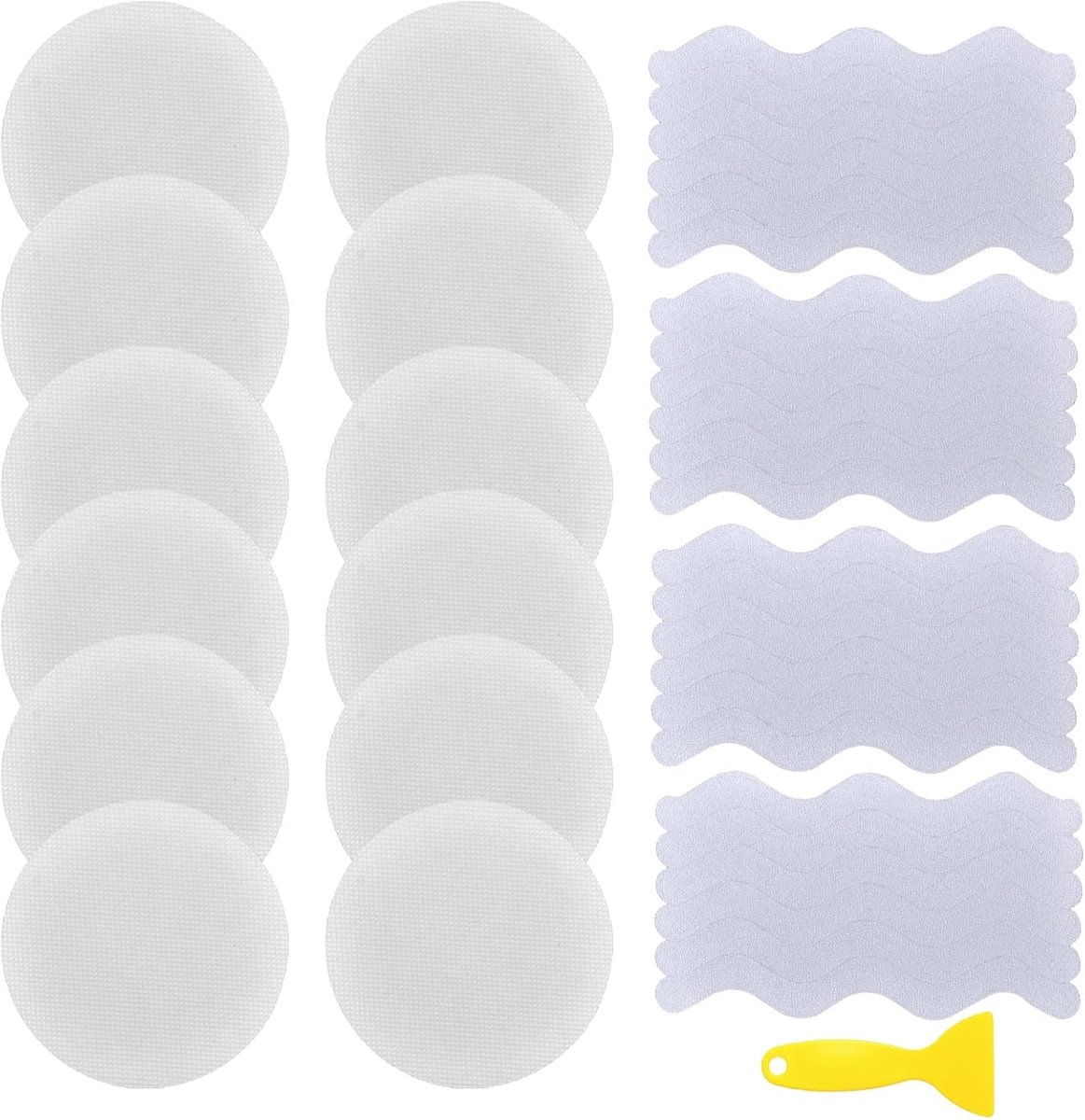 Antislip badstickers 36 stuks - transparant ontwerp - zelfklevend - verhoogt veiligheid in bad en douche - ShopVlot