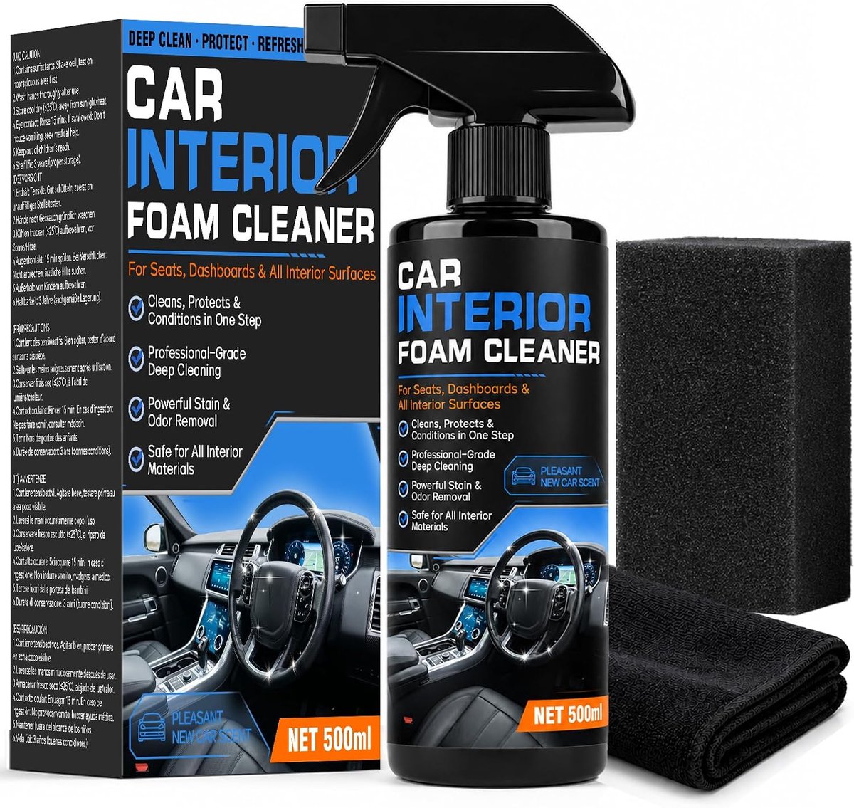 Reiniging en behandeling van auto-interieur - compleet pakket - eenvoudig in gebruik - ShopVlot