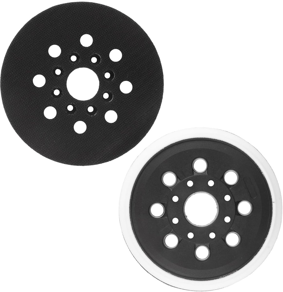 Schuurschijf 125 mm 2 stuks - 8-gaats polijstschijf - hoogwaardige rubber - efficiënte stofverzameling - ShopVlot