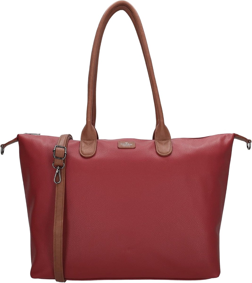 Laptop tas 15.6 inch - leren aktetas - met schouderband - ideaal voor kantoor - ShopVlot