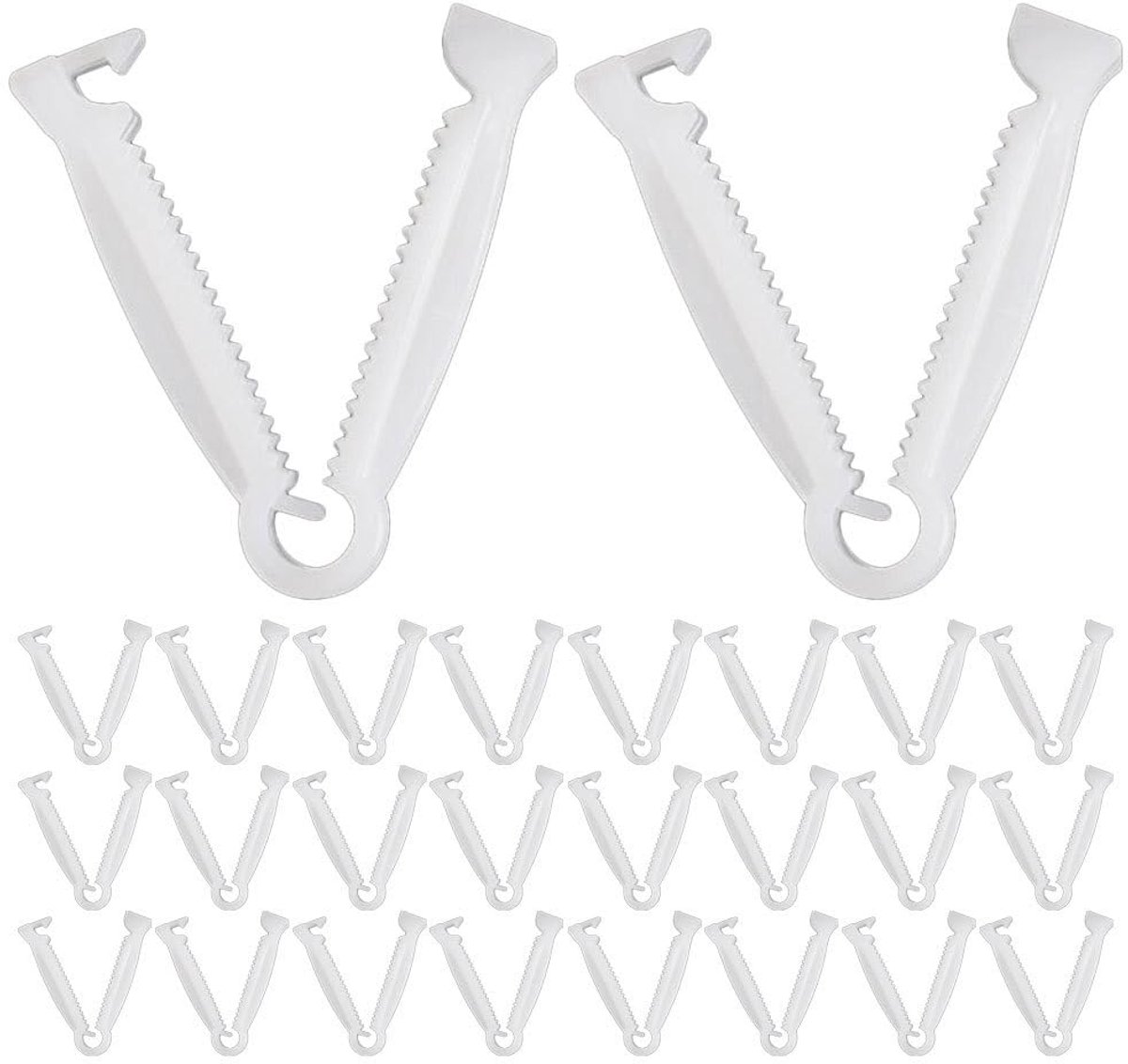 Navelsnoerklem wegwerp 100 stuks - kunststof - antislip tanddesign - hygiënische navelvoorziening - ShopVlot
