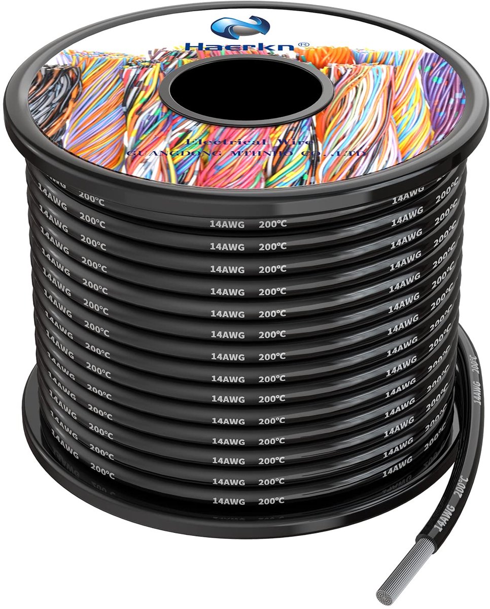 Siliconen elektrische draad 2.0 mm² - Zwart - Hoge temperatuur weerstand - Ideaal voor flexibele aansluitingen - ShopVlot