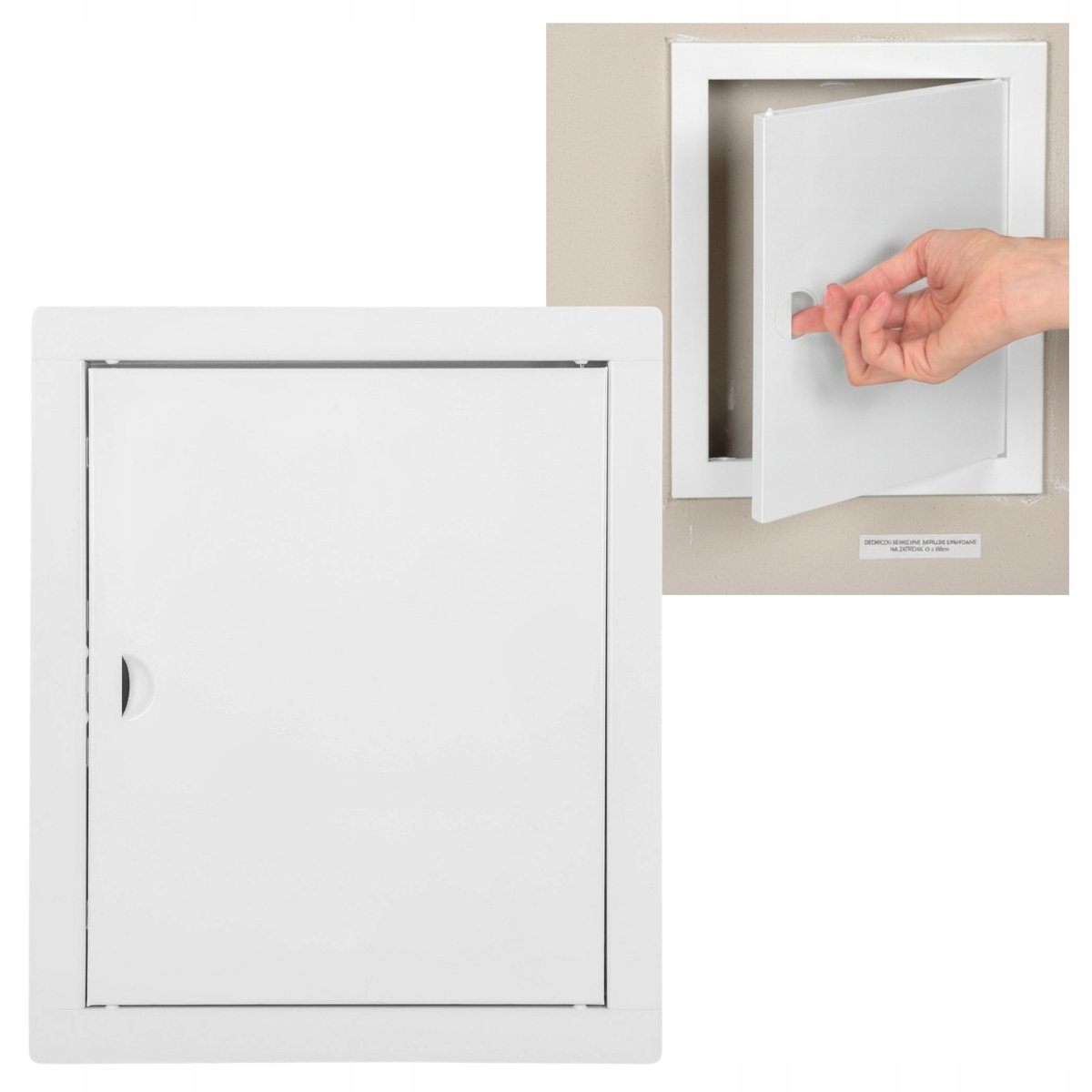 Toegangsdeur 20x25 cm Wit Metaal Universeel met Klikslot