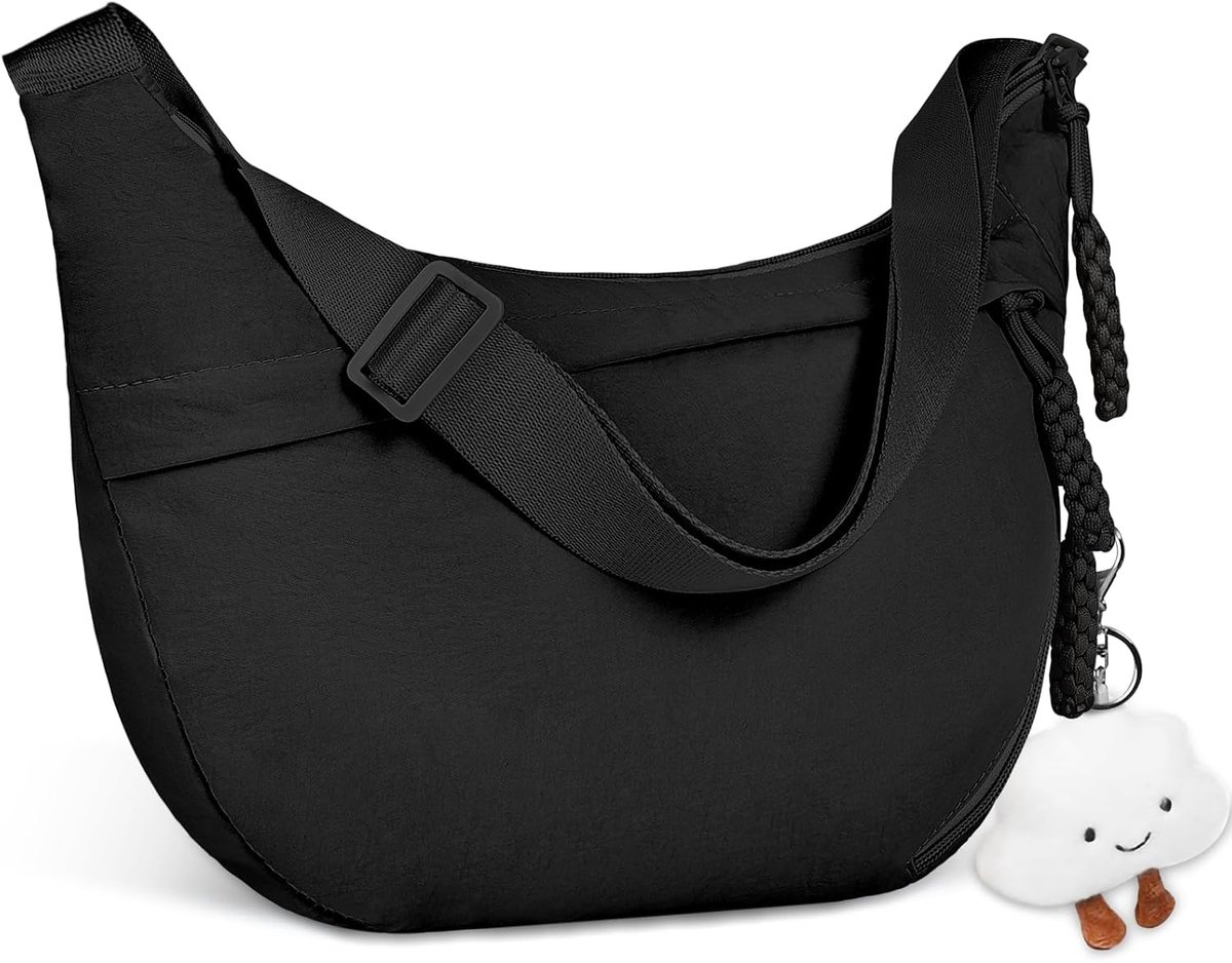 Crossbody Bag Dames - Halve Maan Corduroy - Casual Schoudertas - Perfect voor Werk en Reizen - SnelShoppen