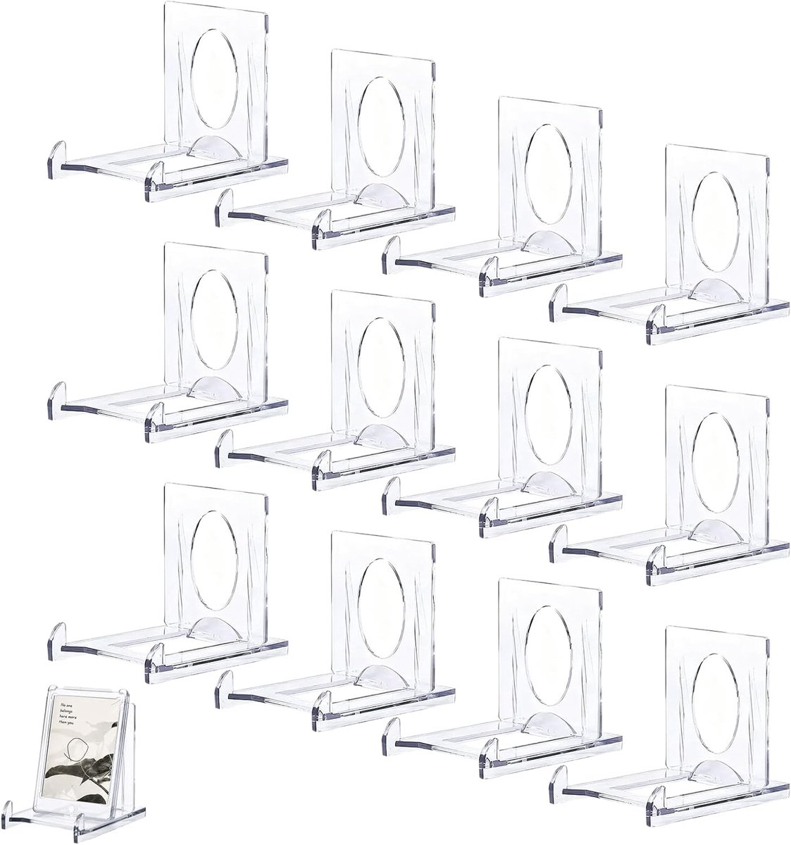 Mini Kaarthouders - Set van 12 - Verstelbaar Acryl - Perfect voor Trading Cards - SnelShoppen