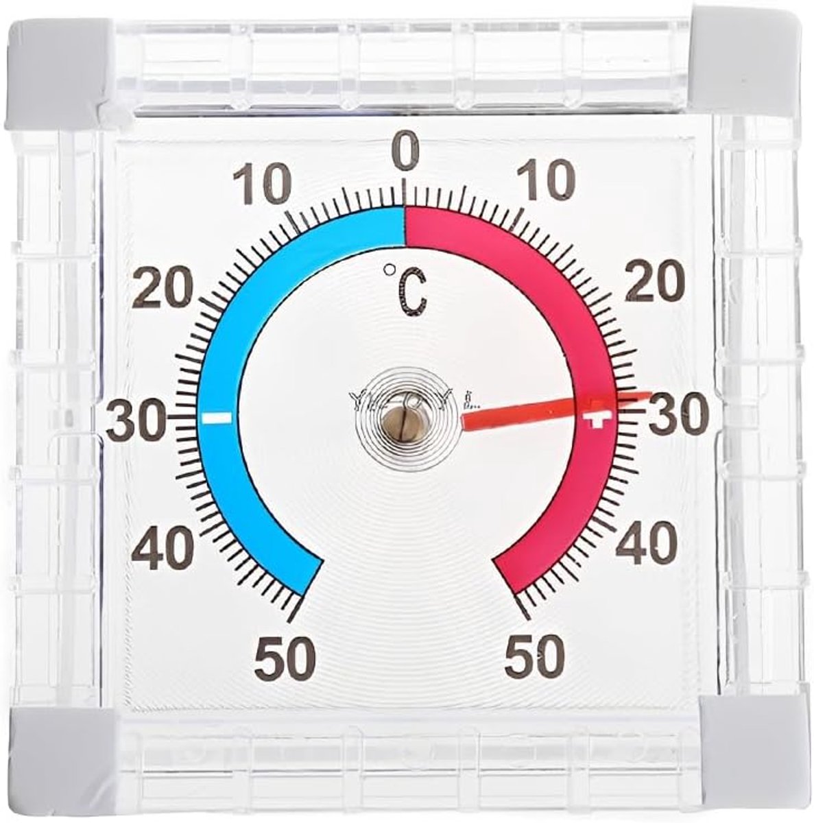 Raamthermometer zelfklevend - analoog - tot -50 °C - nauwkeurige temperatuurmeting - ShopVlot