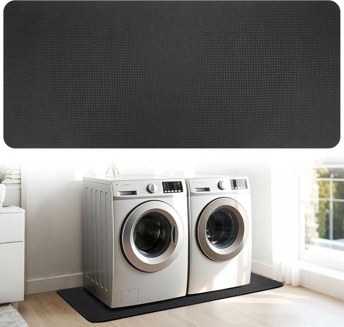 wasmachinemat 70 x 160 cm - dubbelzijdig antislip - waterdicht - dempt trillingen - ShopVlot
