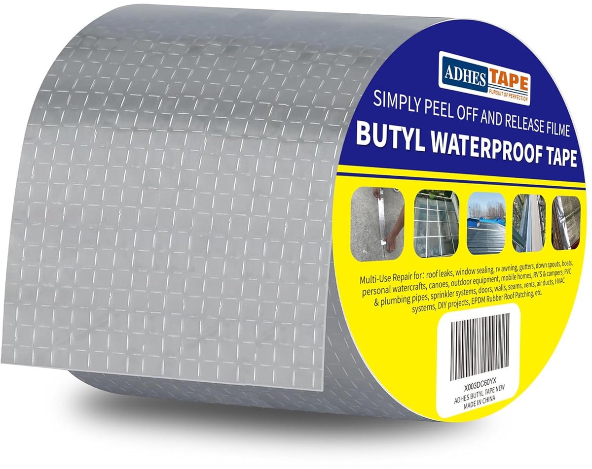 Butyl tape waterproof tape 100mm x 5m - aluminium folie - multifunctioneel - ideaal voor dakreparatie - ShopVlot