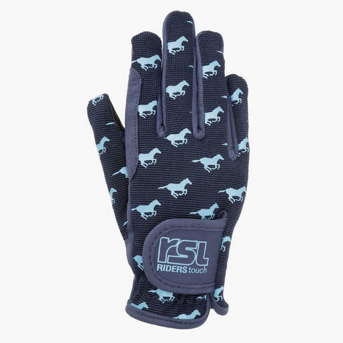 Winter rijhandschoenen kinderen S - navy/lichtblauw - warm en comfortabel - ideaal voor buitenrijden - ShopVlot