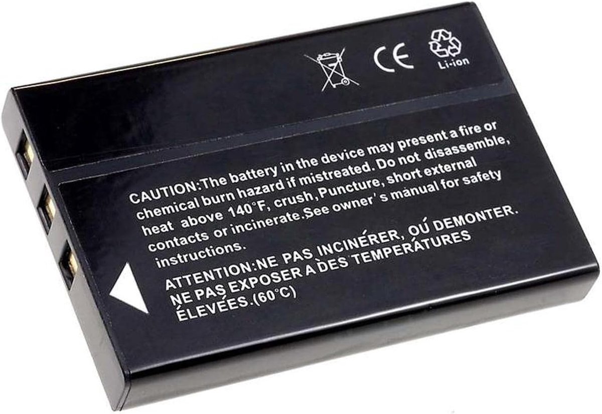 Accu voor digitale camera - 3,7V 1000mAh - Li-Ion - betrouwbare vervangingsoptie - ShopVlot