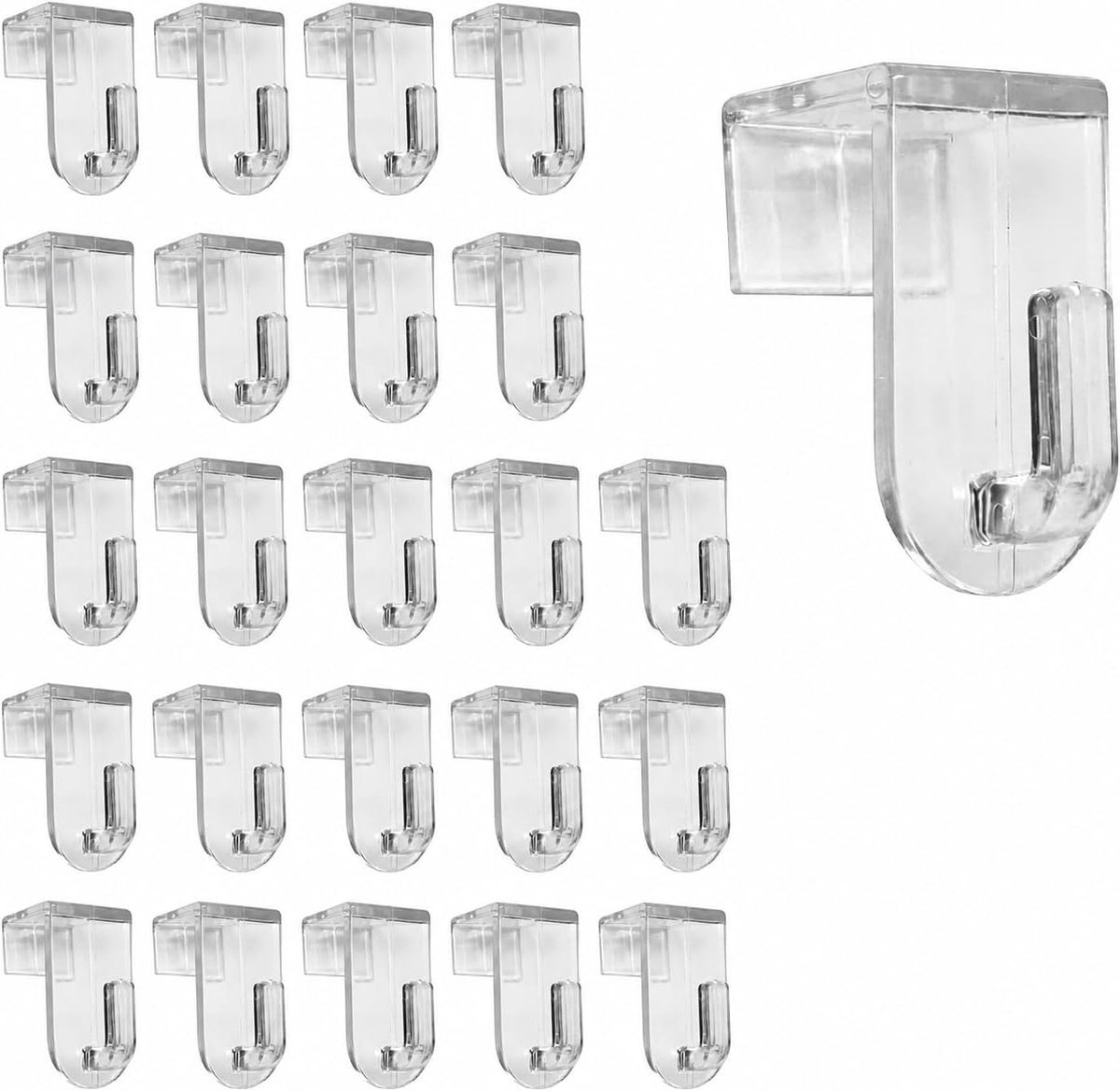 Decoratieve raamhaken 20 stuks - transparant - zonder boren - ideaal voor versiering - ShopVlot