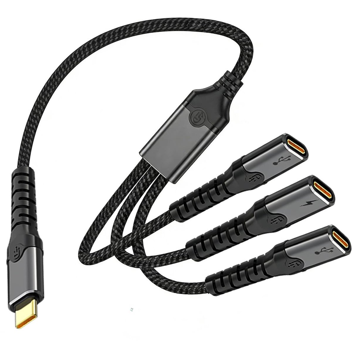 USB C-splitter 3-in-1 - 60 W PD snel opladen - Gegevensoverdracht - Geschikt voor MacBook en laptop - ShopVlot