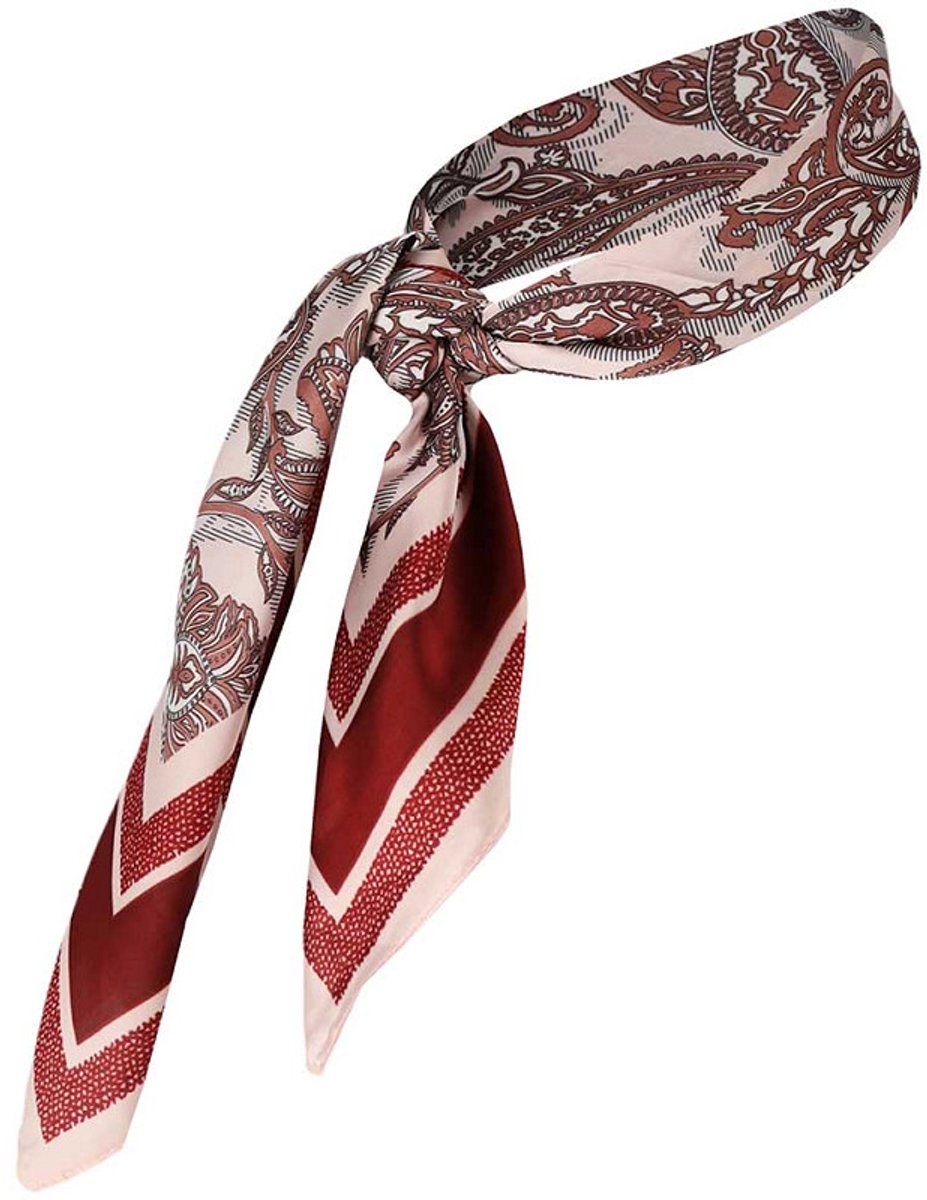 Sarlini Bandana/Kleine Sjaal Multi Burgundy