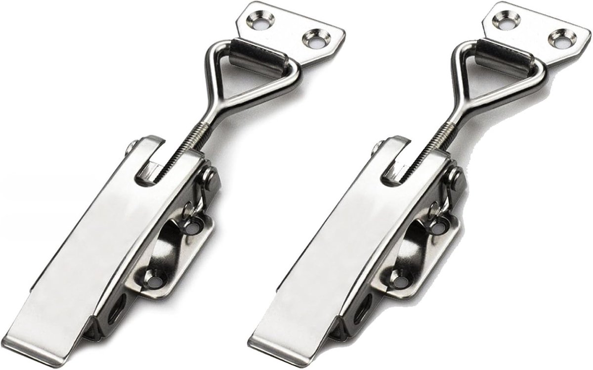 Spansluiting set 2 stuks - roestvrij staal 304 - verstelbare hefboomsluiting - ideaal voor gereedschapskisten - ShopVlot