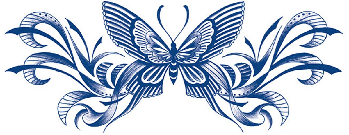 Tijdelijke tattoo Butterfly Wings 2 weken