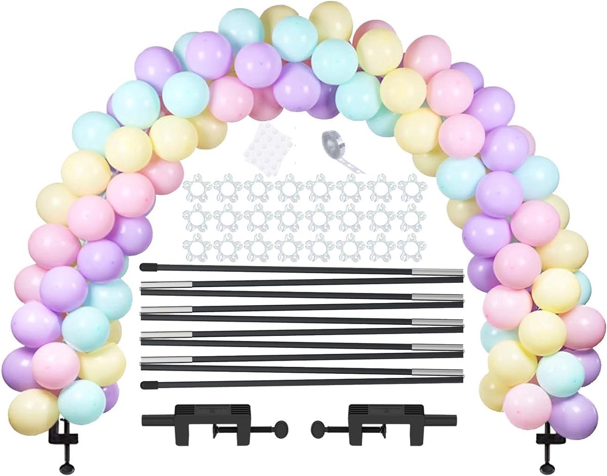 Ballonboog set - Semicirkelvormig - 10 verstelbare stokken - Perfect voor feesten - ShopVlot
