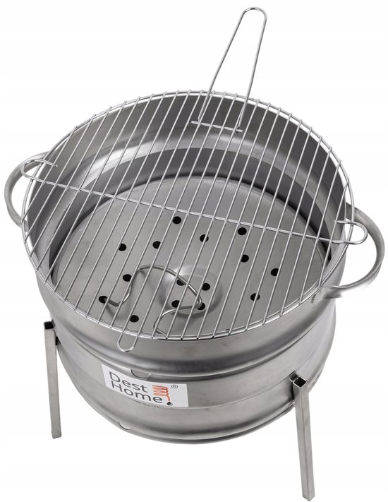 Merkloos 2-in-1 Grill & Vuurkorf - Stevig Staal, Duurzaam Tuinplezier — afbeelding 3
