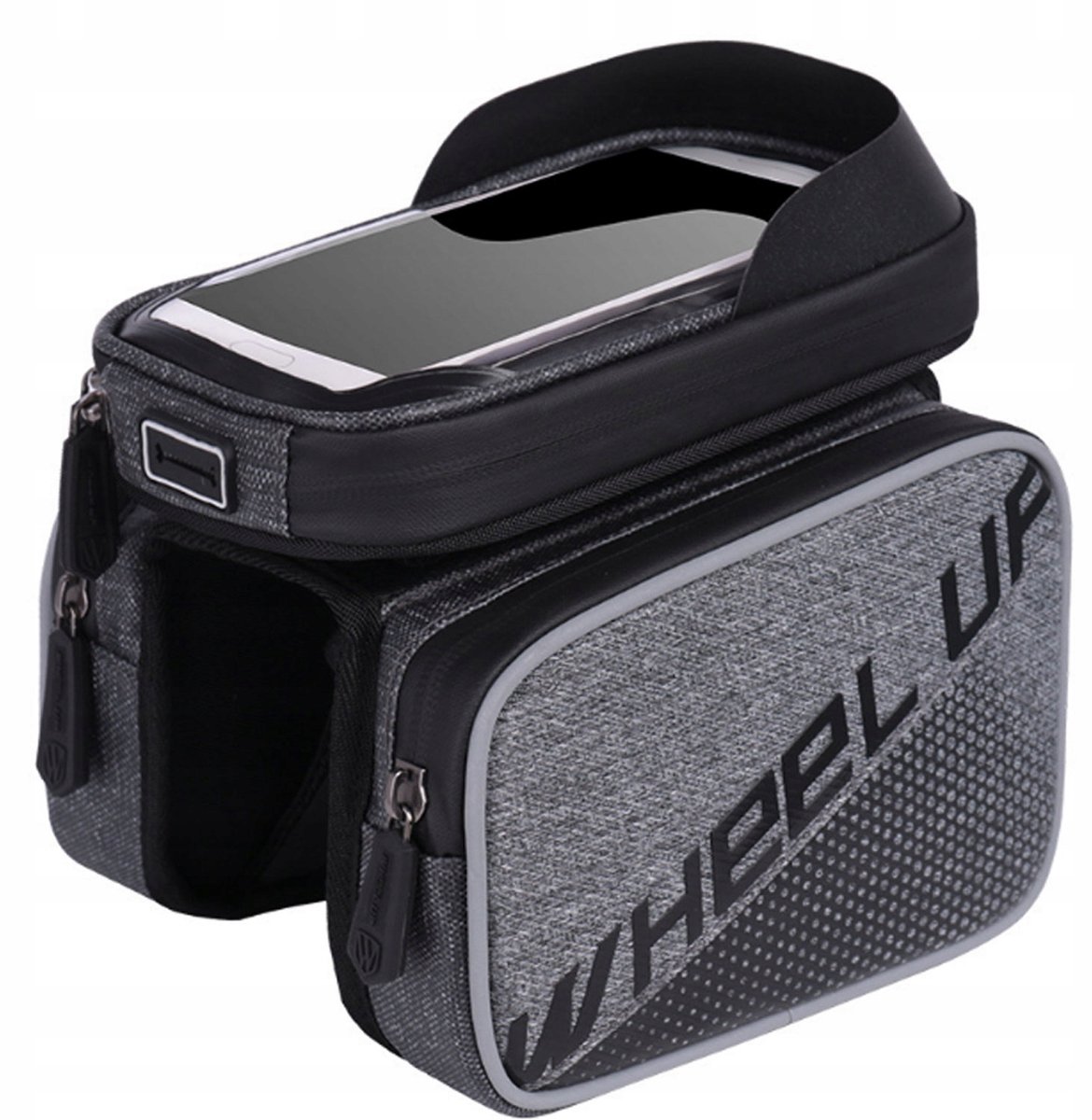 Merkloze Fietstas Frame Tas met Telefoonhouder - Waterdicht