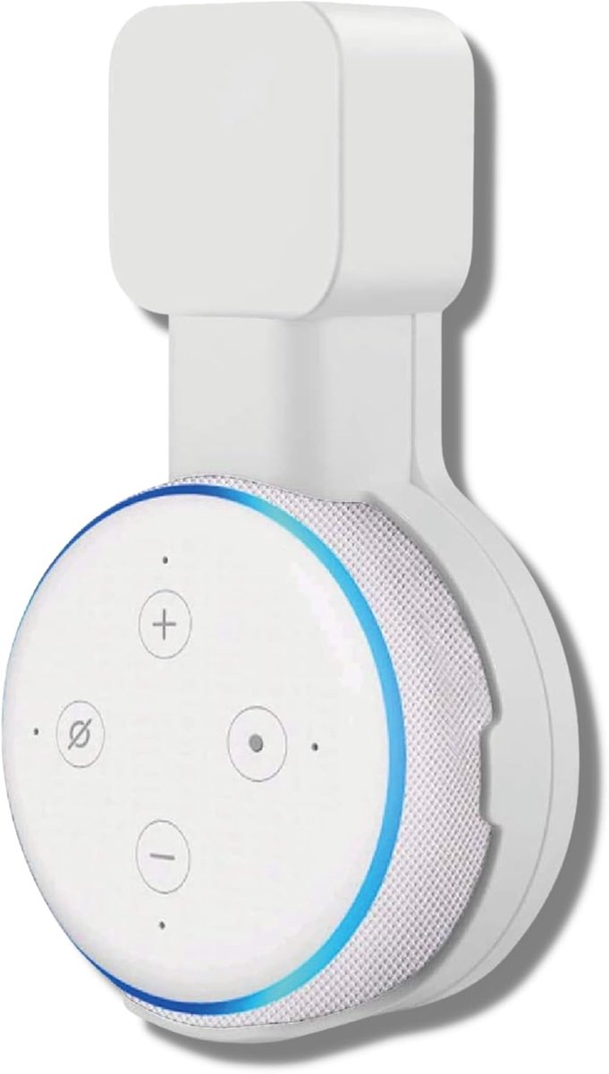 Smart Home Speaker Wandbeugel voor Dot 3 - Wit - Geschikt voor Europa - Ruimtebesparend ontwerp - ShopVlot