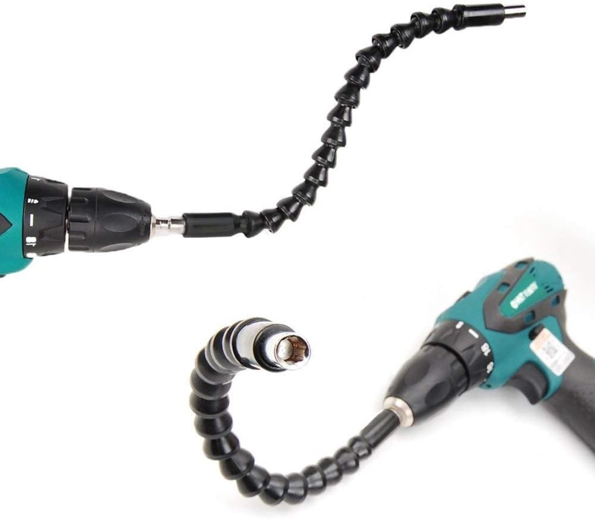 Flexibele verlengschroevendraaier met magnetische snelkoppeling en bit houder voor precisiewerk