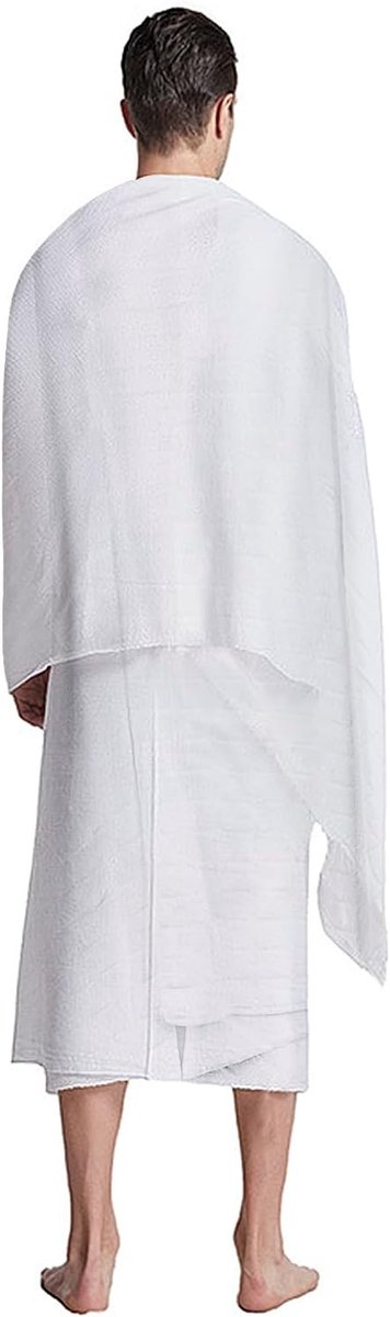 2-delige Ihram Pilgrim Kleding voor Moslim Arabische Mannen en Jongens, Geschikt voor Hajj, Ramadan en Gebed