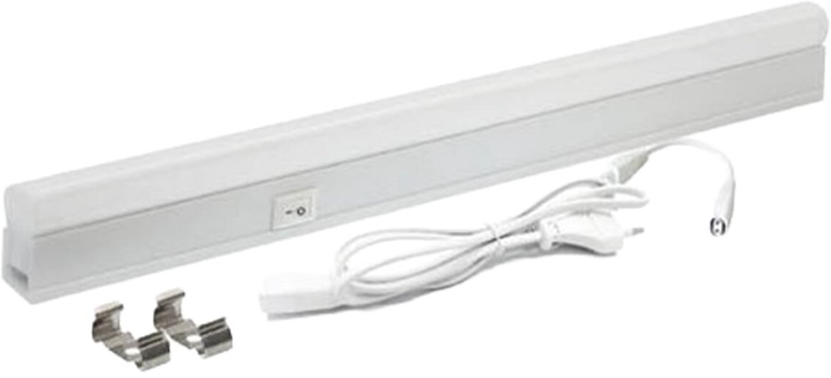 VITO Ledline-P - Led Lichtbalk 8W - 816lm 4000K - Neutraal Wit Licht - 572x22x35mm - Met Schakelaar en Stekker