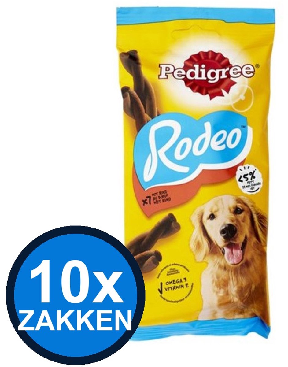 10x Pedigree - Rodeo Rund - Hondenvoer Snacks - 123 g