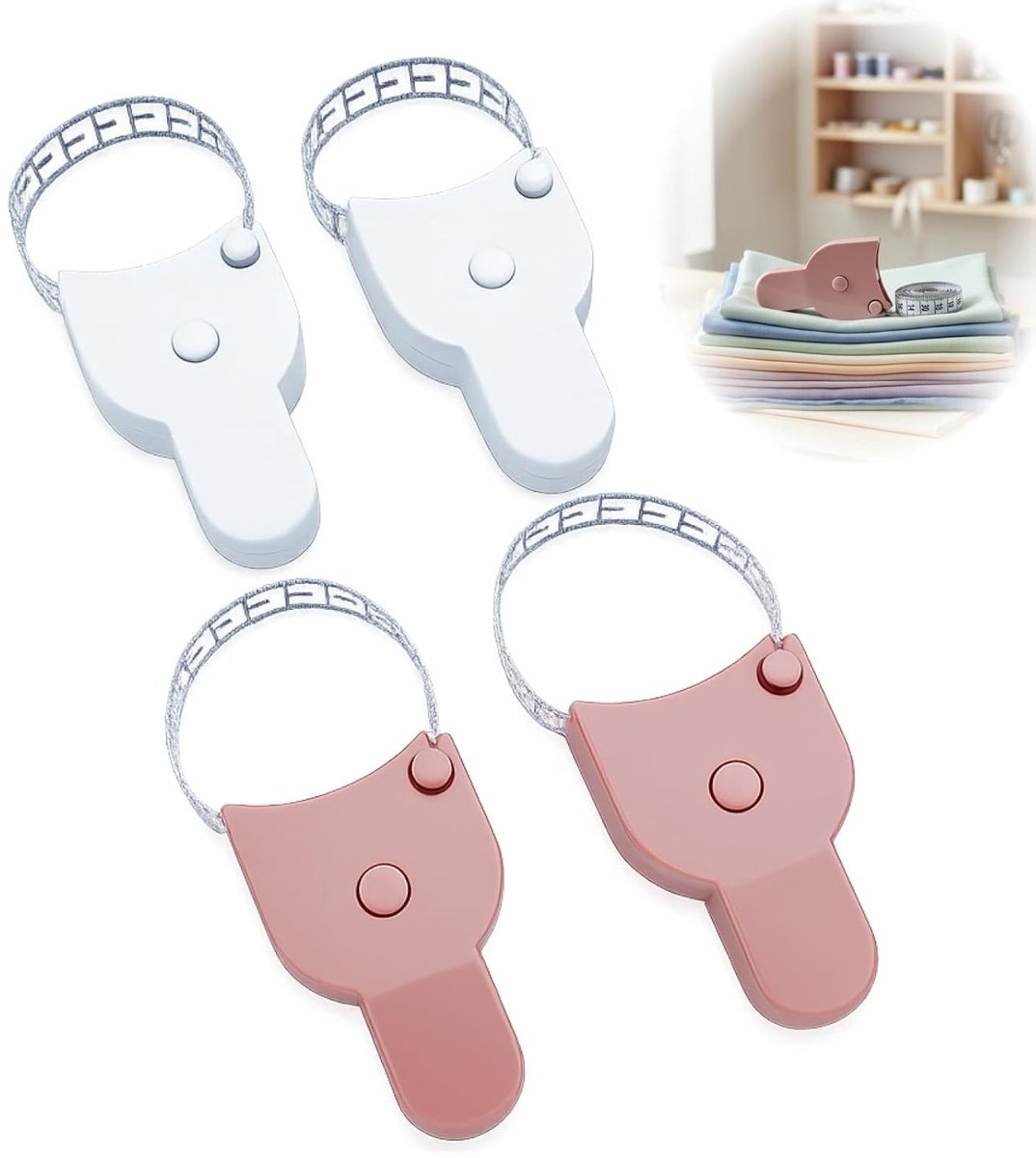 Lichaamsmeetlint - Flexibel Kunststof - Automatische Terugtrekfunctie - Nauwkeurig - Voor Dames