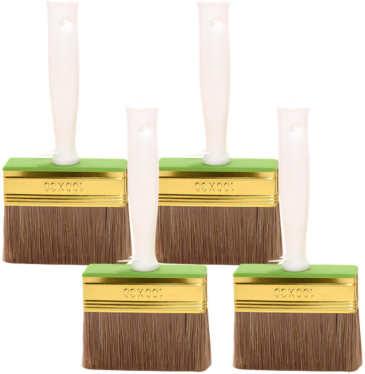 Humbert Blokkwast - 4x - 10 x 3 cm - schilderen - verfspullen - dikke kwasten - kunststof
