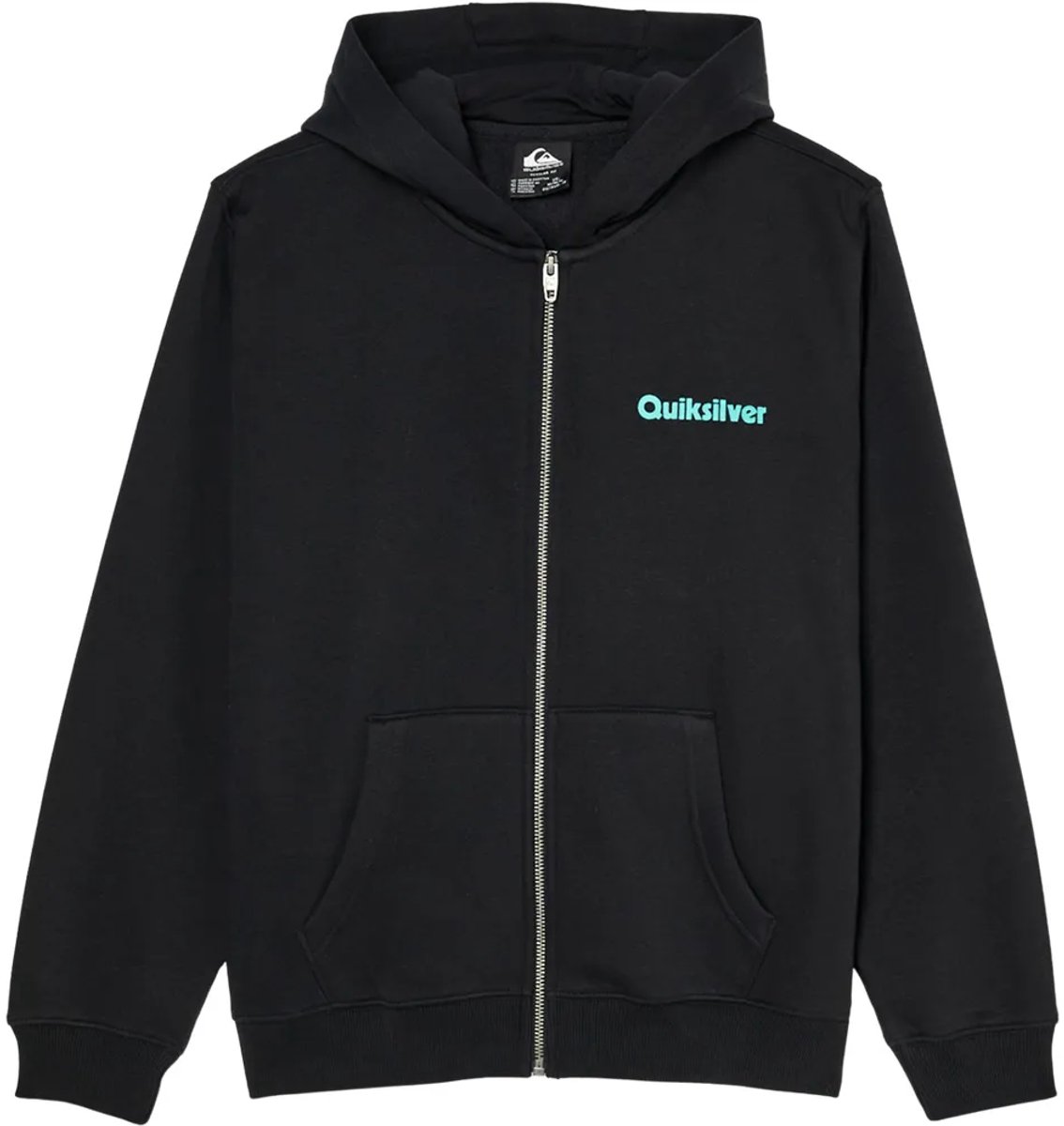 Quiksilver Graphic Sweatshirt Met Rits 8 Years Jongen Zwart