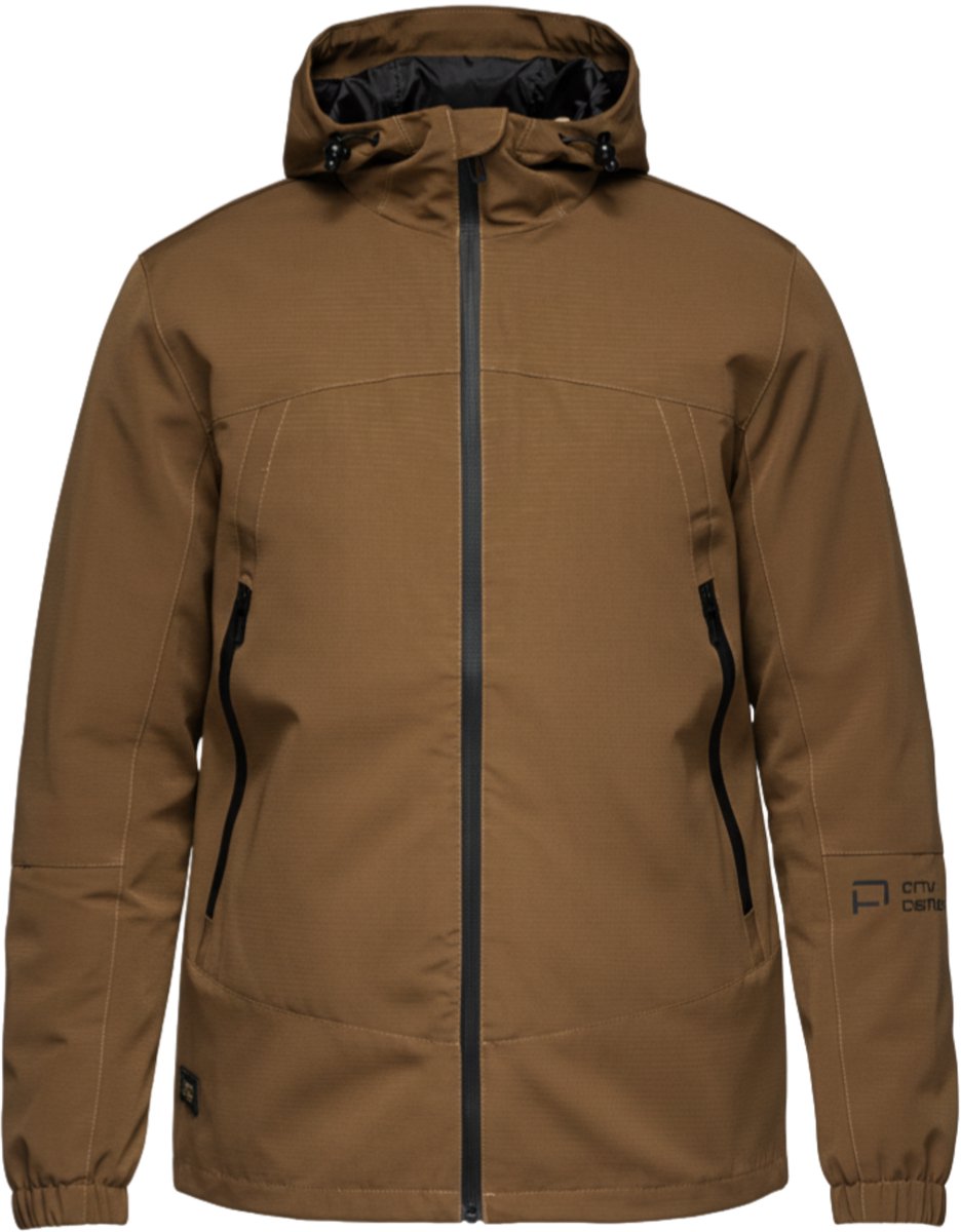 OMBRE Jas - Lange Mouw - Rits Bruin XL