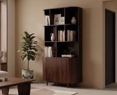 Vakkenkast Milla small mangohout 110x45x220cm - Bruin - Japandi