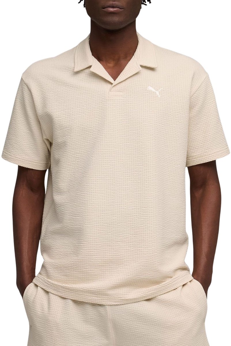 Puma ESS Elevated Polo Heren Beige