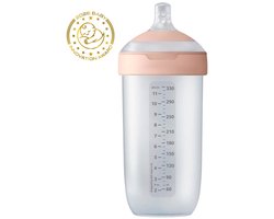 MAM Difrax LOVI Babyfles Dynamisch - Mammafeel - 330 ml - Roze - 1