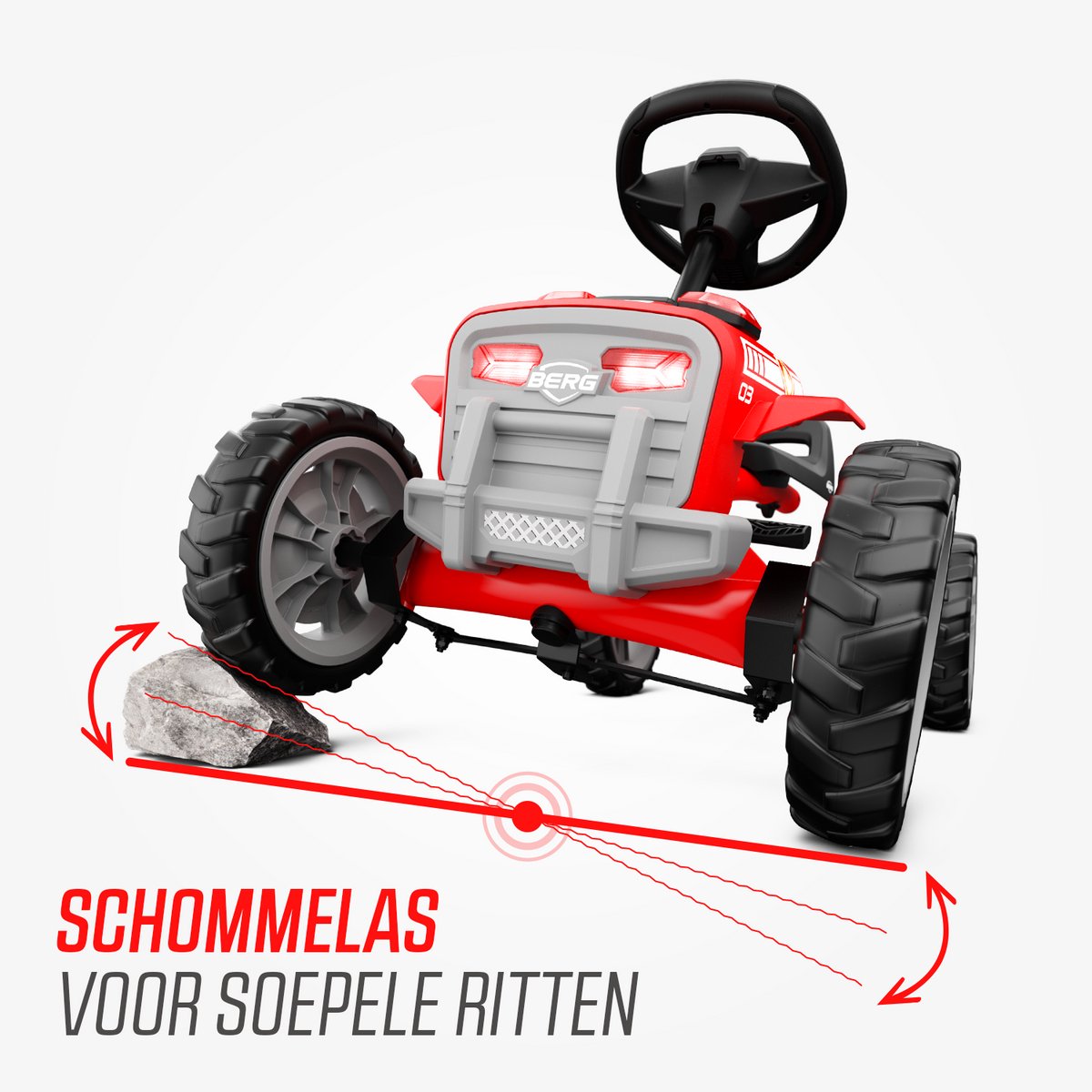 BERG Buzzy PAW Patrol® Marshall Skelter - 2+ jaar - Verstelbare Stoel - Anti-lek EVA banden - Rood — afbeelding 8