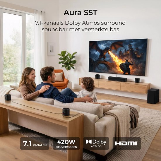 ULTIMEA Aura A60 7.1-kanaals - Dolby Atmos - Soundbar van Ultimea — afbeelding 2