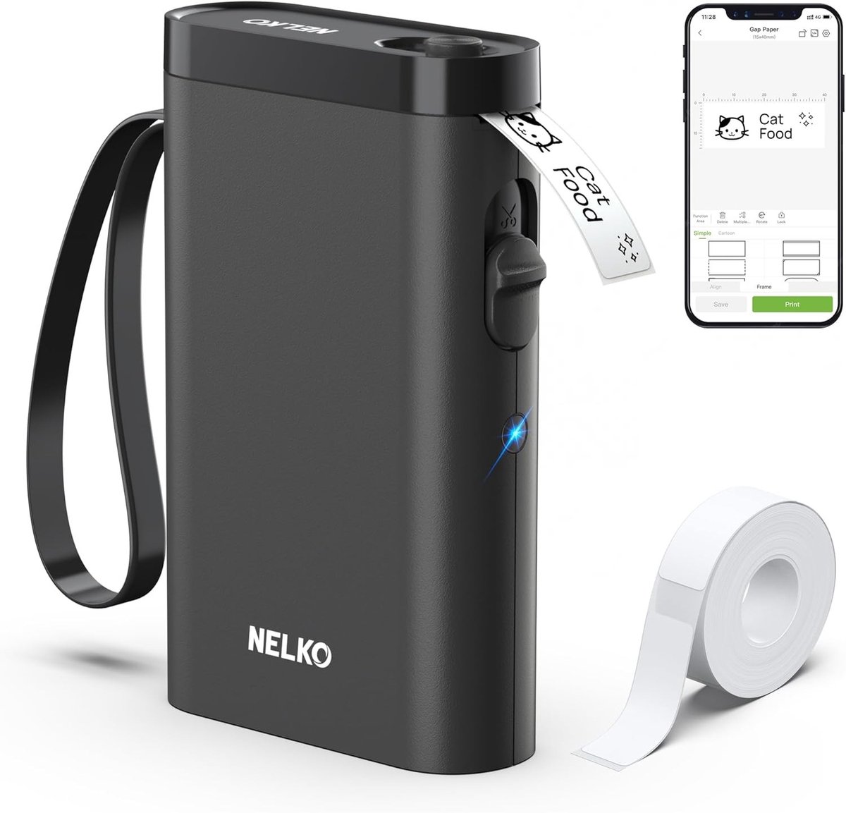 Labelprinter - Draagbaar - Bluetooth Verbinding - Hoogwaardige Afdrukkwaliteit - Voor Thuis en Kantoor