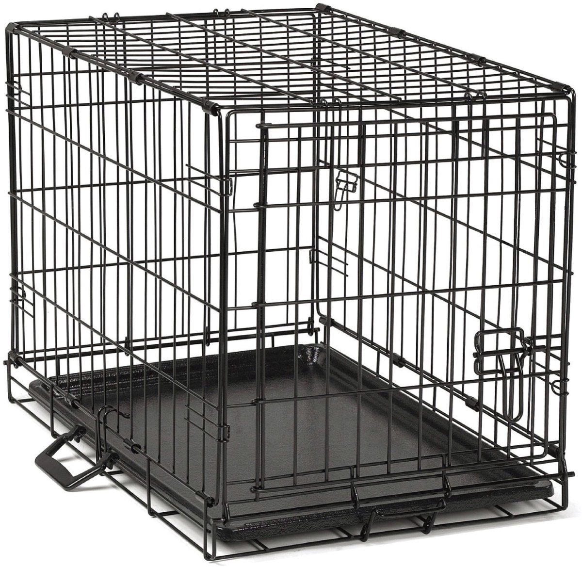 Opvouwbare hondenkooi Hondenbox Transportbox Kooi Mesh Box Kennel Zwart Metaal Kunststof Opvouwbare auto voor thuis Kat Hond Groot Klein XXL 6 Maten Petigi